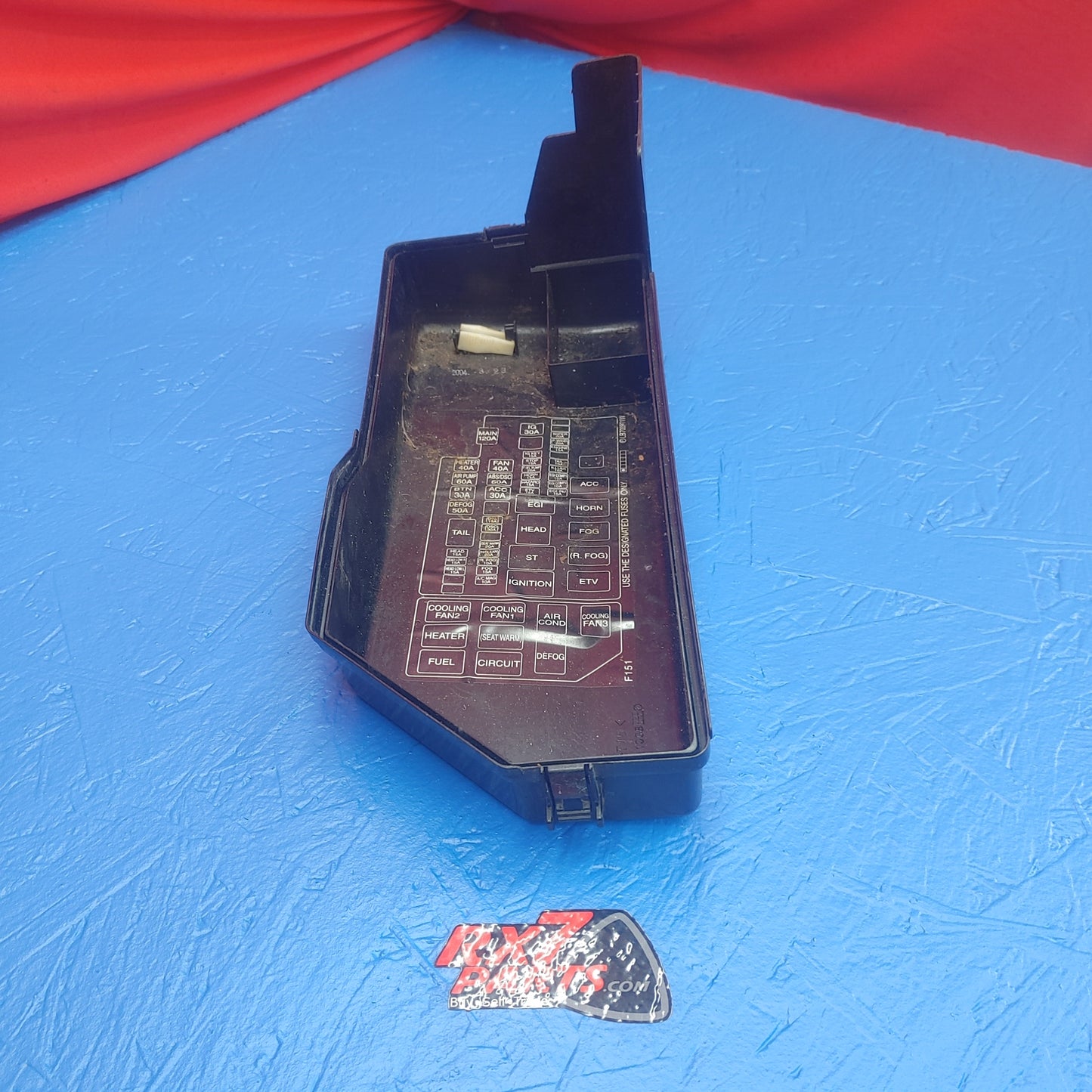 LHD, RHD Mazda Rx8 Fuse Box Cover Lid  S11B32/13     MB502100B - RX7Parts