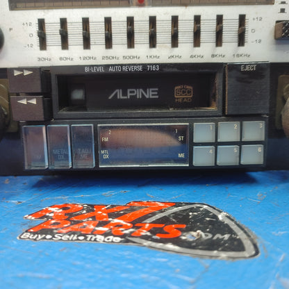 LHD, RHD Alpine 7163 Am/Fm Cassette Car Stereo With Tuner 7163 RX7 SA SA22C FB FB3S 79 - 85 Mazda S12B10/4