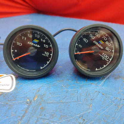 LHD, RHD Greddy Multi D/A Gauge Set (Oil Pressure, Oil Temperature, Water Temperature, Volts)      S12B17/13