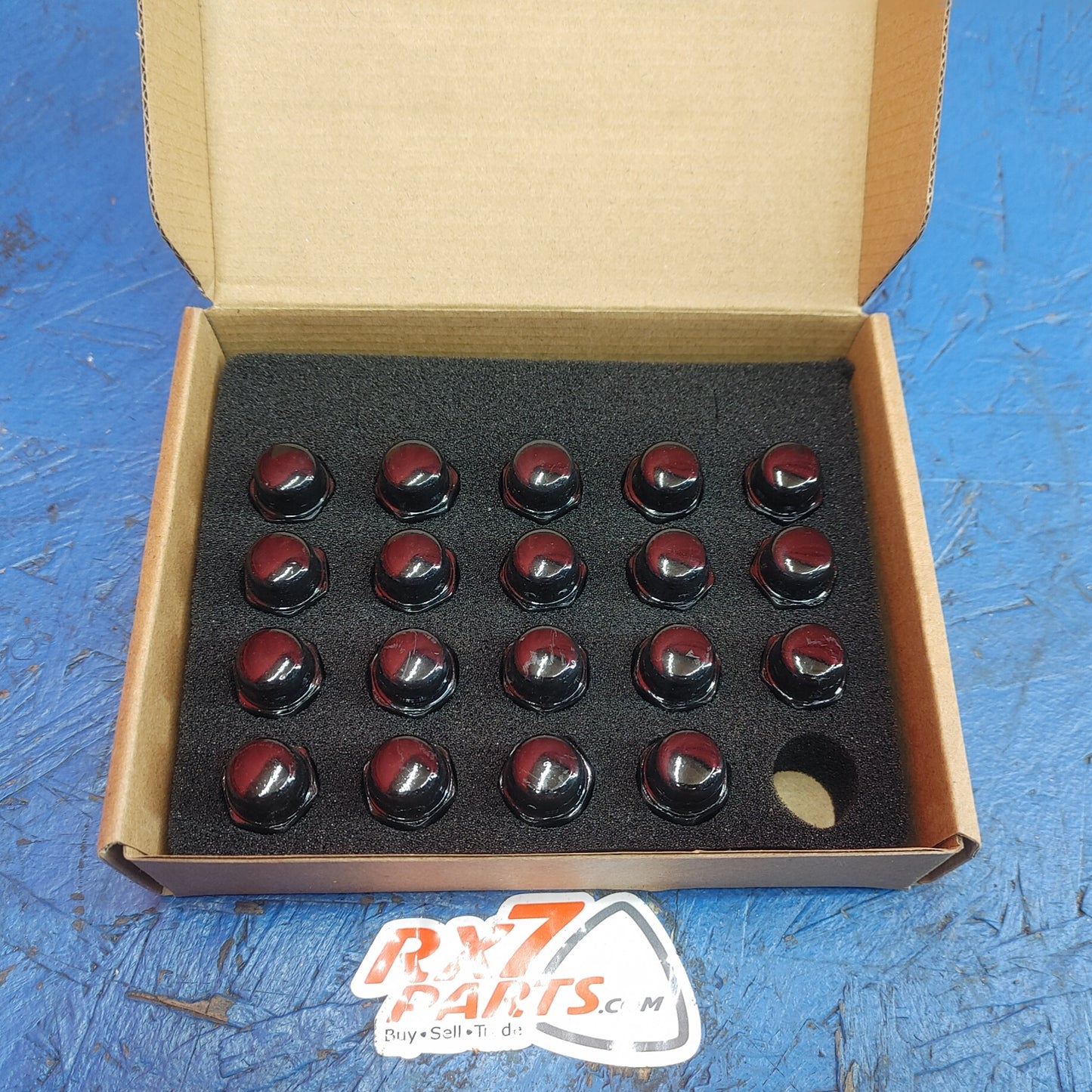 White Knight Black Chrome M12X1.50 Bulge Acorn Lug Nut 20 Pack (Missing 1)) 1707SBK-20AM     S12B19/15