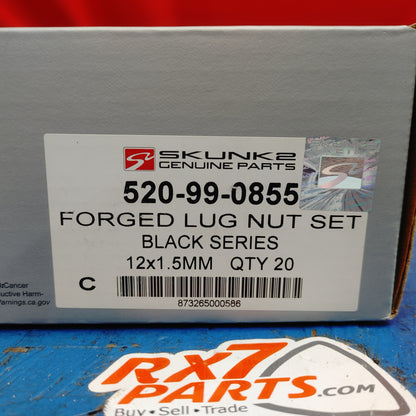 Skunk2 Racing Black Series Anodized Forged Lug Nut 12X1.5 Set Of 20 520-99-0855     S12B19/16