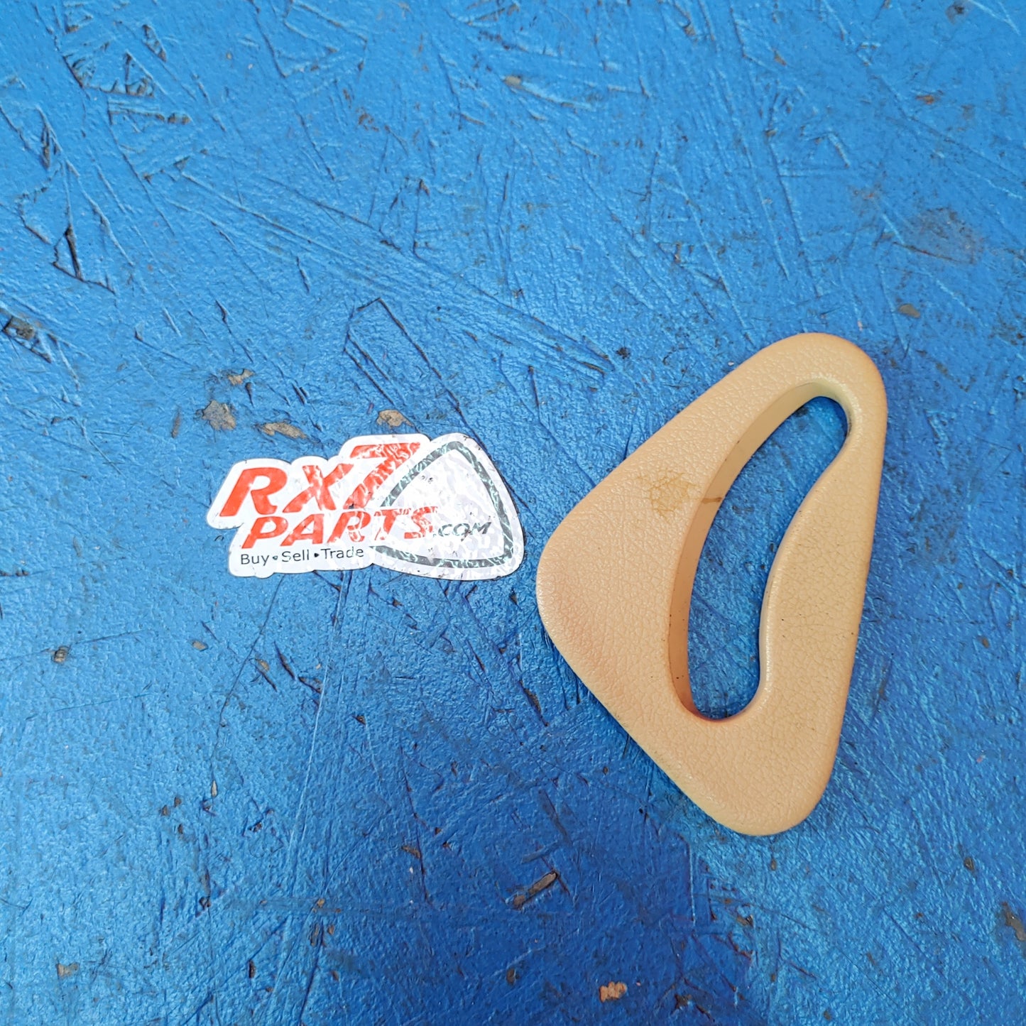 LHD, RHD Right Seatbelt Trim Plastic Cover Triangle (Tan)  RX7 FD FD3S 93 - 02 Mazda S13B10/11