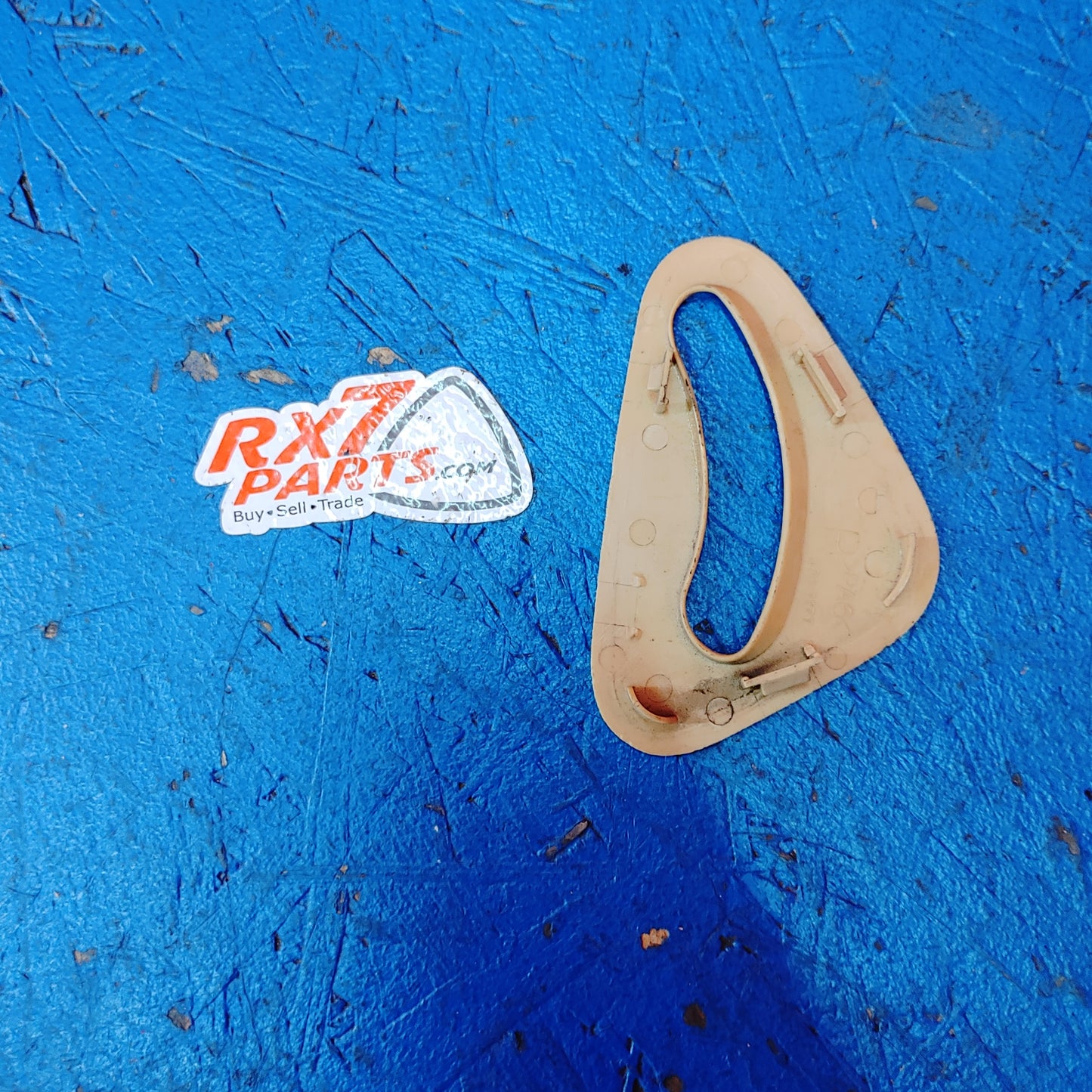 LHD, RHD Right Seatbelt Trim Plastic Cover Triangle (Tan)  RX7 FD FD3S 93 - 02 Mazda S13B10/11