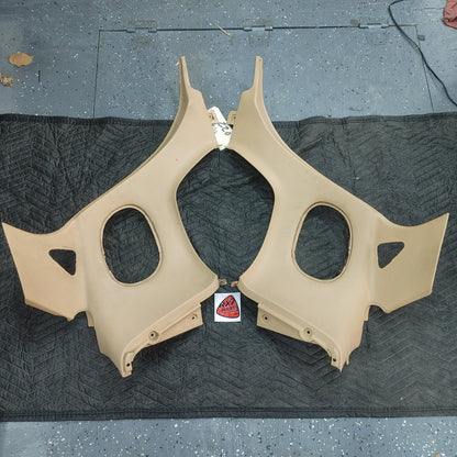 LHD, RHD Tan Pair Of Rear Quarter Plastics Rear Seat Bins FD0168530 RX7 FD FD3S 93 - 02 Mazda S4B0/220