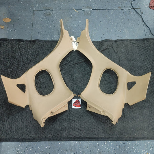 LHD, RHD Tan Pair Of Rear Quarter Plastics Rear Seat Bins FD0168530 RX7 FD FD3S 93 - 02 Mazda S4B0/220
