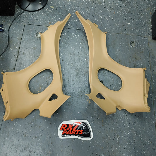 Tan Pair Of Rear Quarter Plastics Rear Seat Bins S4B0/382 RX7 FD FD3S 93 - 02 Mazda - RX7Parts