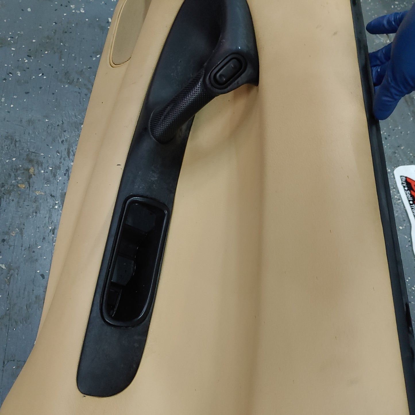 Tan Right Driver Side Door Card Panel With Speaker Grill And Ac Vent S4B0/391 RX7 FD FD3S 93 - 02 Mazda - RX7Parts