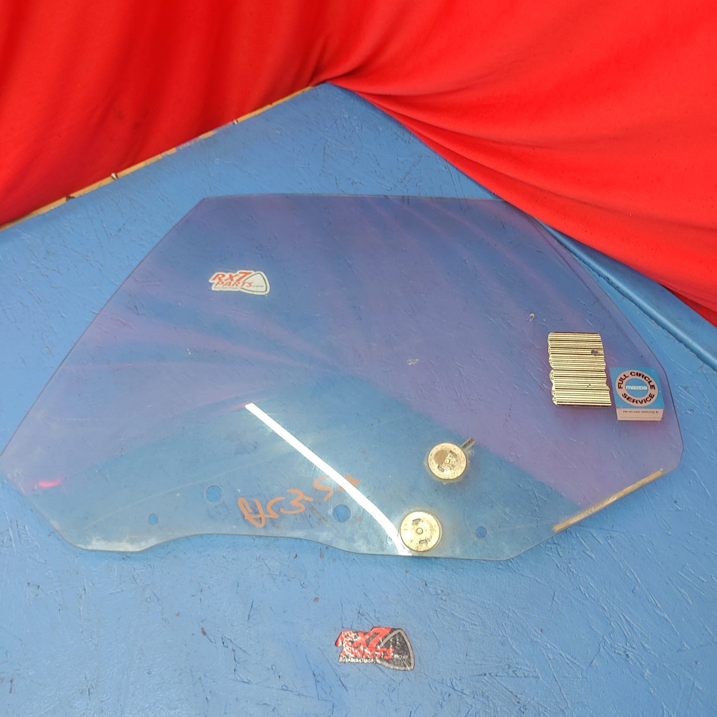 LHD Driver Side Window Convertible - Glass - Factory OEM (Left)  RX7 FC FC3S 86 - 91 Mazda S4B0/535