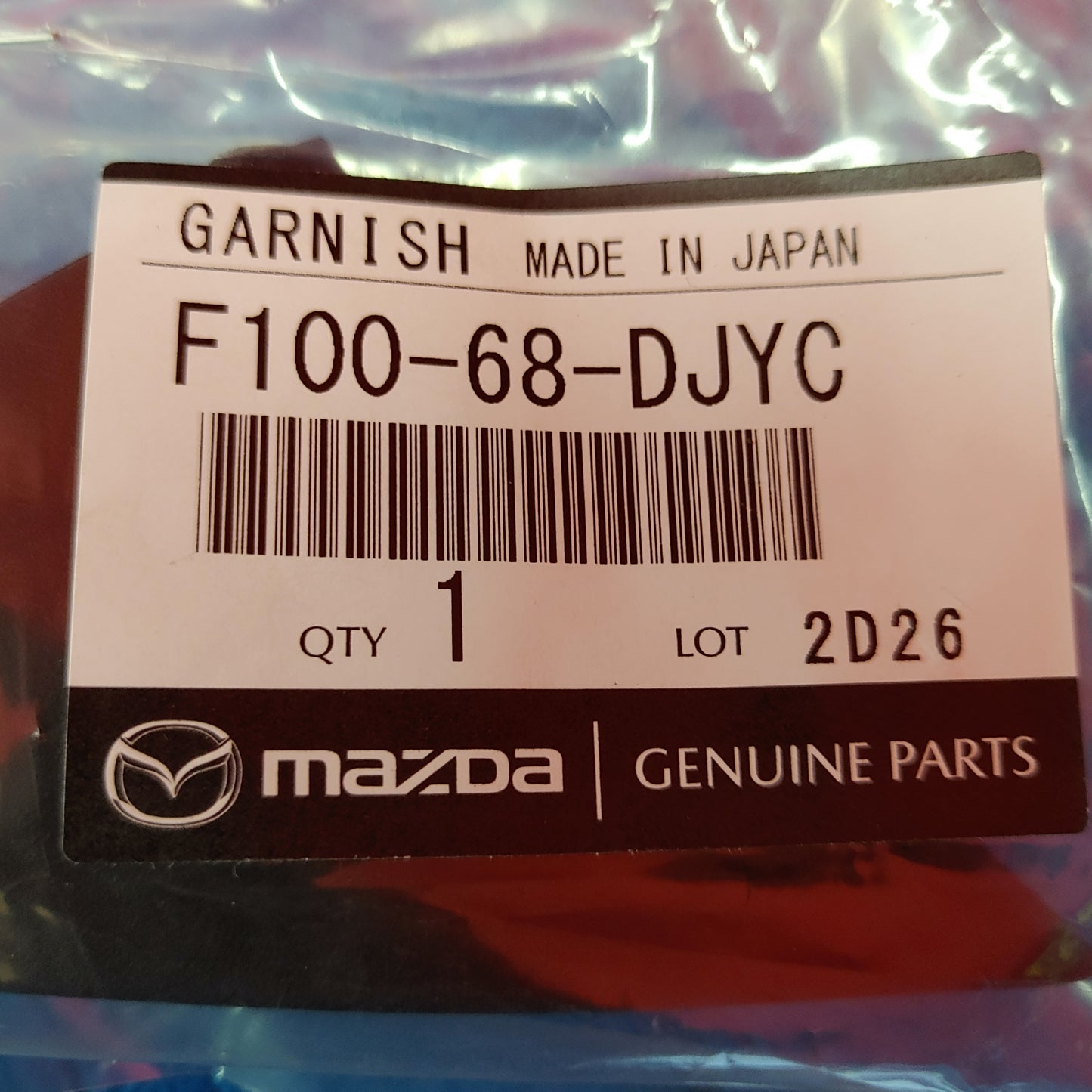 Left Side Inner Door Triangle Trim Mirror Bolt Cover F100-68-DJYC RX7 FD FD3S 93 - 02 Mazda S4B32/5