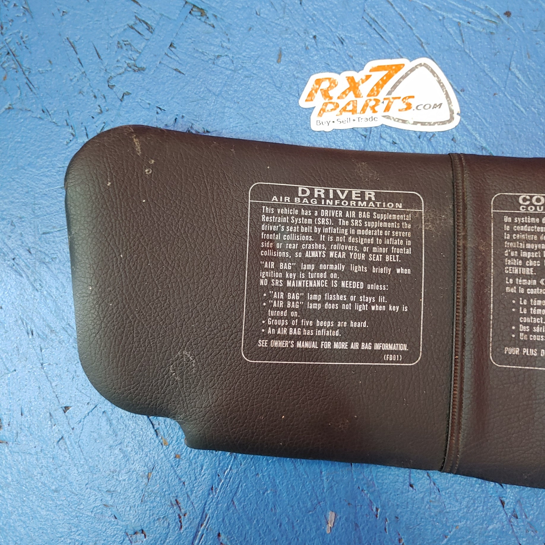 Left Sunvisor - Black S5B24/21 RX7 FD FD3S 93 - 02 Mazda - RX7Parts