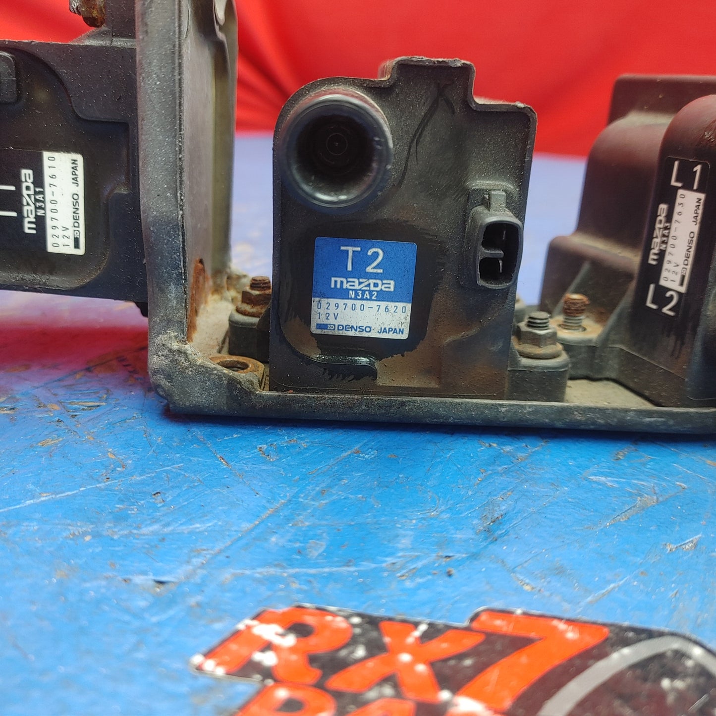 LHD, RHD Denso Ignition Coil Set with 96 And Up Bracket  RX7 FD FD3S 93 - 02 Mazda S6B44/12