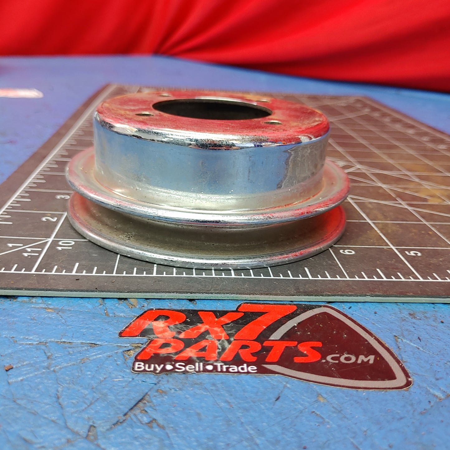 Eccentric Shaft Power Steering Drive Pulley Chrome  RX7 FC FC3S 86 - 91 Mazda S6B45/29