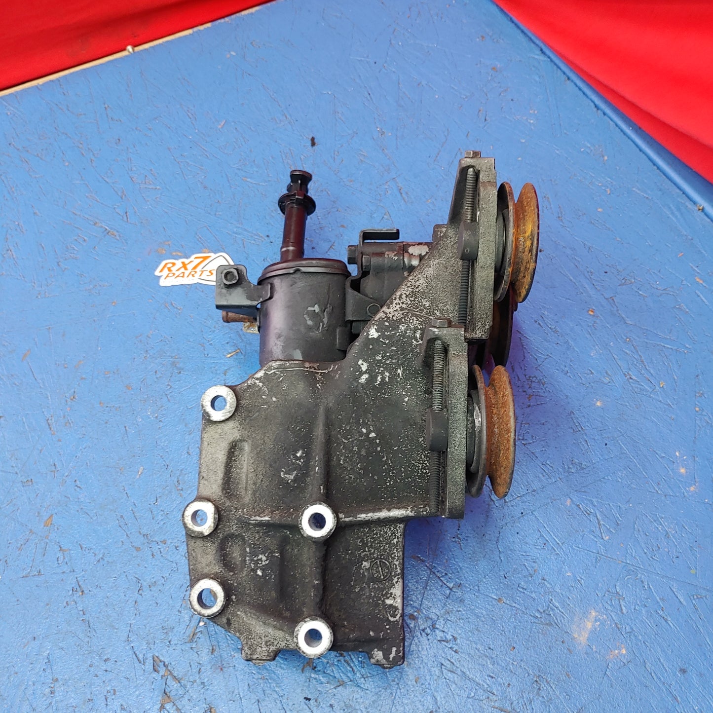 Mazda Rx7 Cosmo 20B Part Complete Power Steering Pump Assembly W Bracket W Bracket       S7B38/1