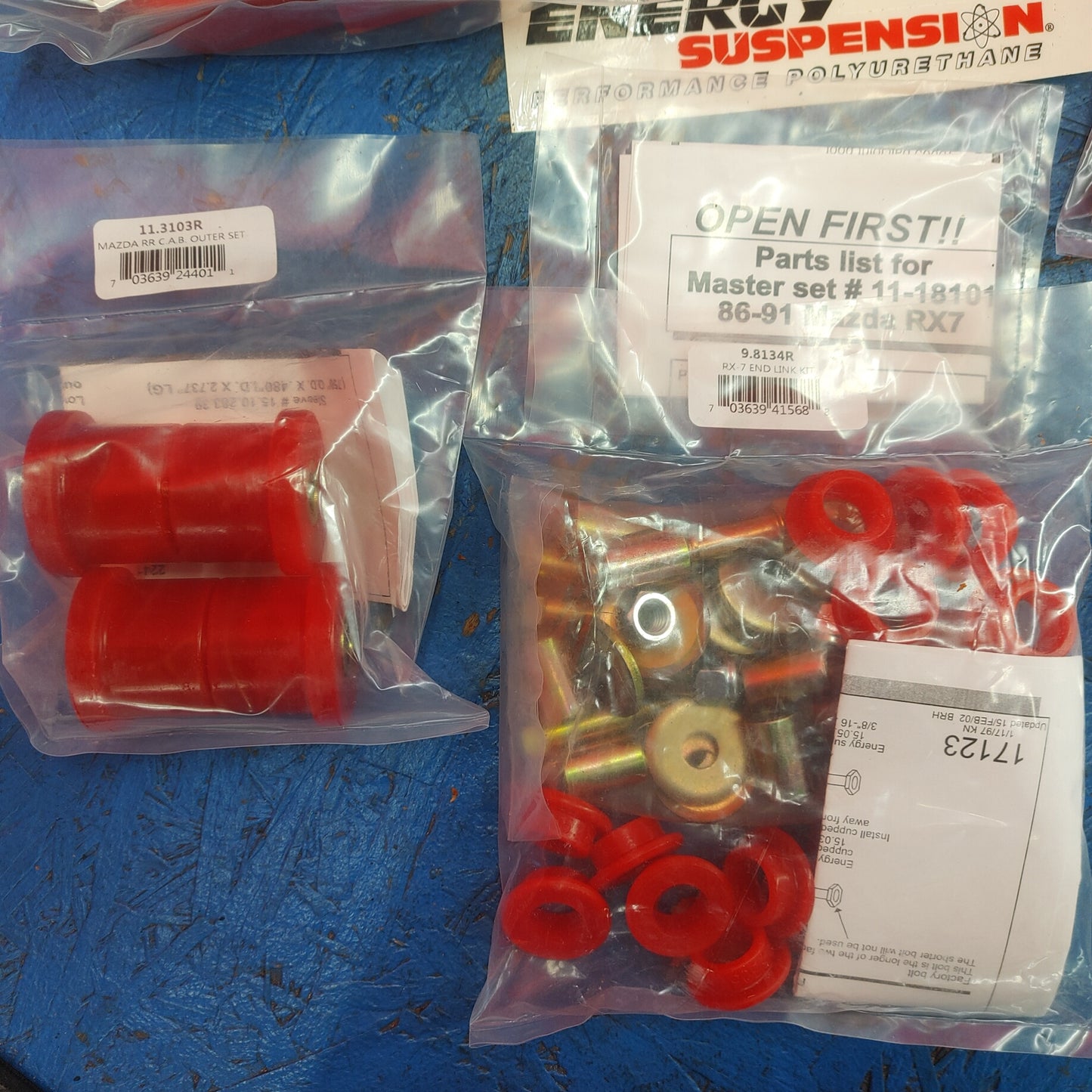 LHD, RHD Energy Suspension Hyper-Flex System Polyurethane Bushings Master Set 11.18101R RX7 FC FC3S 86 - 91 Mazda S8B34/1