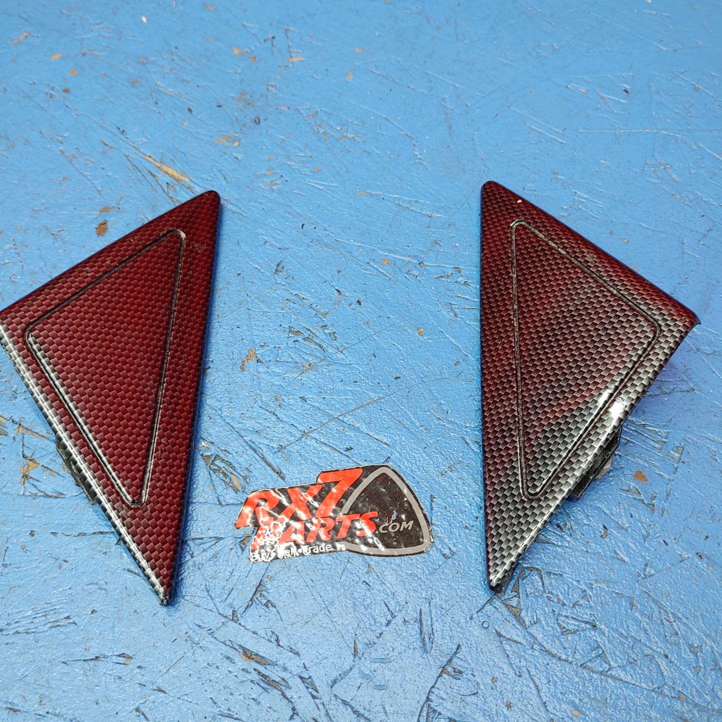LHD, RHD Outer Door Triangle Trim - Pair (Mazdaspeed Carbon FiBer) FD01-50-8R1 FD01-50-8S1 RX7 FD FD3S 93 - 02 Mazda S9B30/7