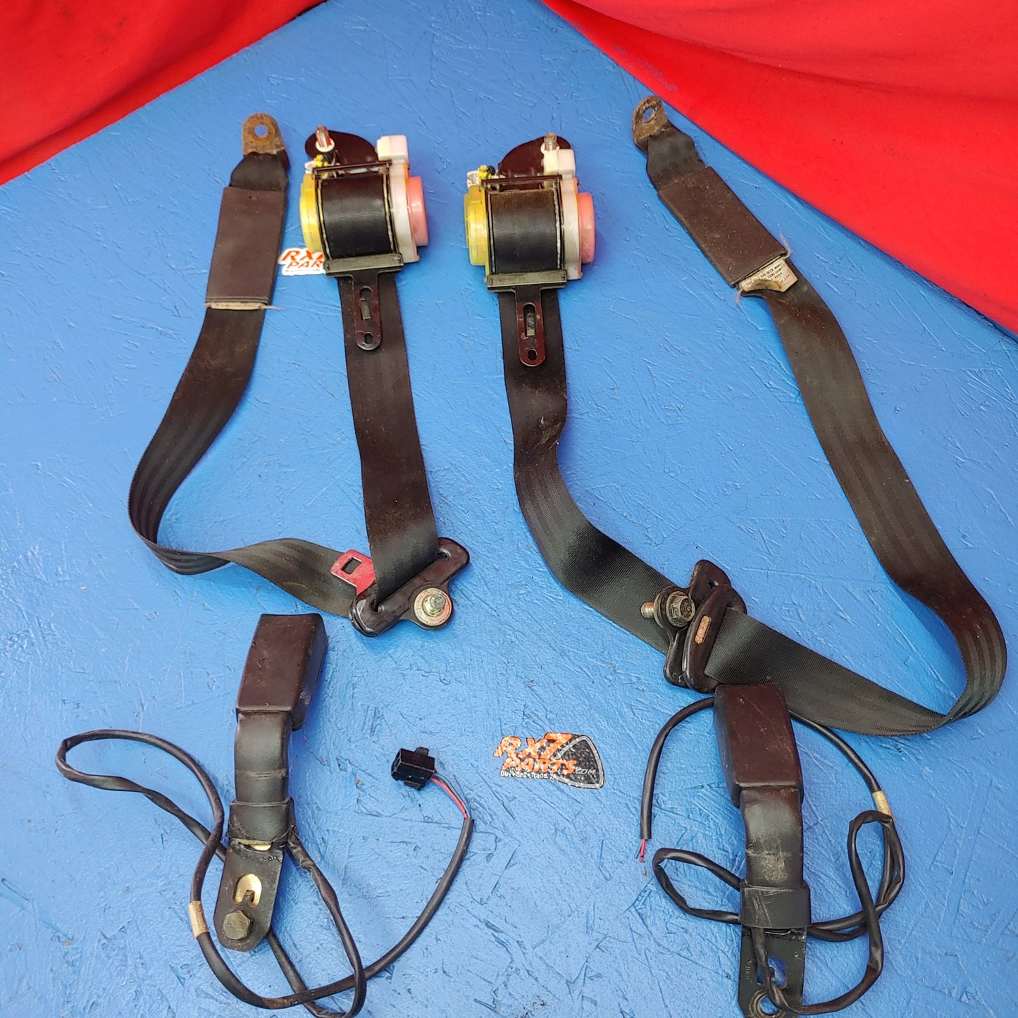 Front Seat Belt Set (Black) SH2B11/15 RX7 FD FD3S 93 - 02 Mazda - RX7Parts
