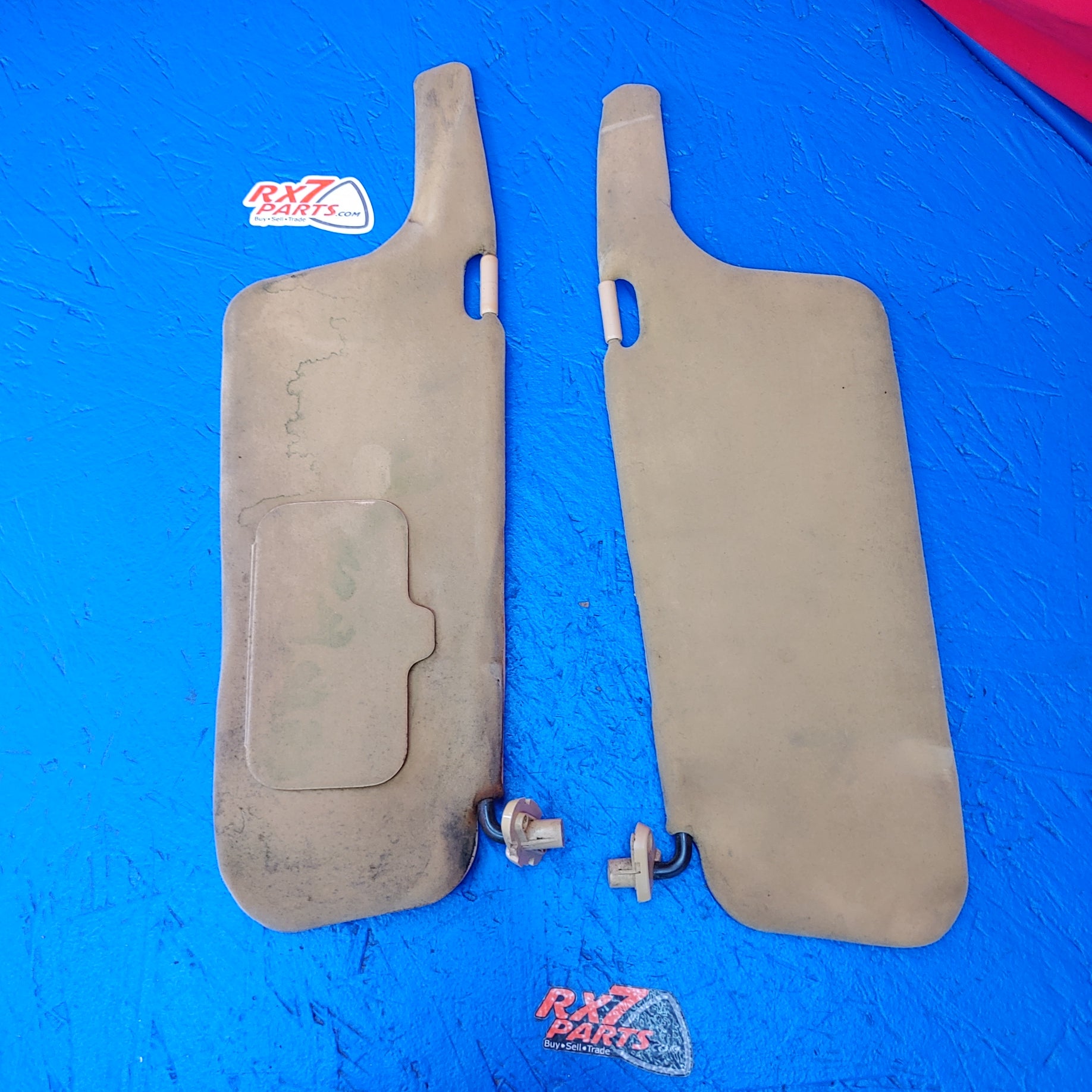 LHD Tan Lhd Sun Visor Pair SH3B17/5 RX7 FD FD3S 93 - 02 Mazda - RX7Parts