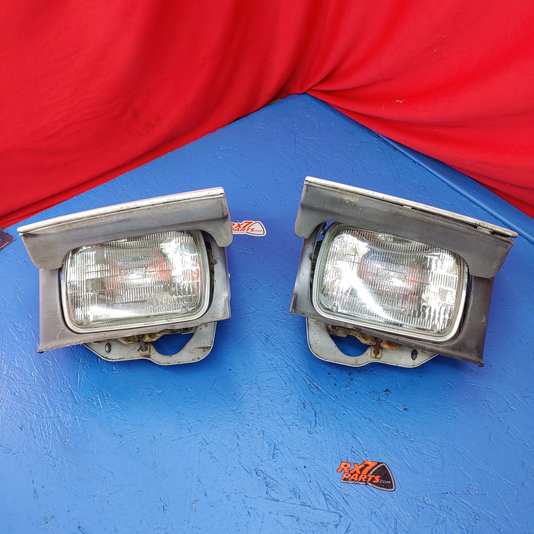 Headlight Pair (White)  RX7 FC FC3S 86 - 91 Mazda SH3B1 - RX7Parts