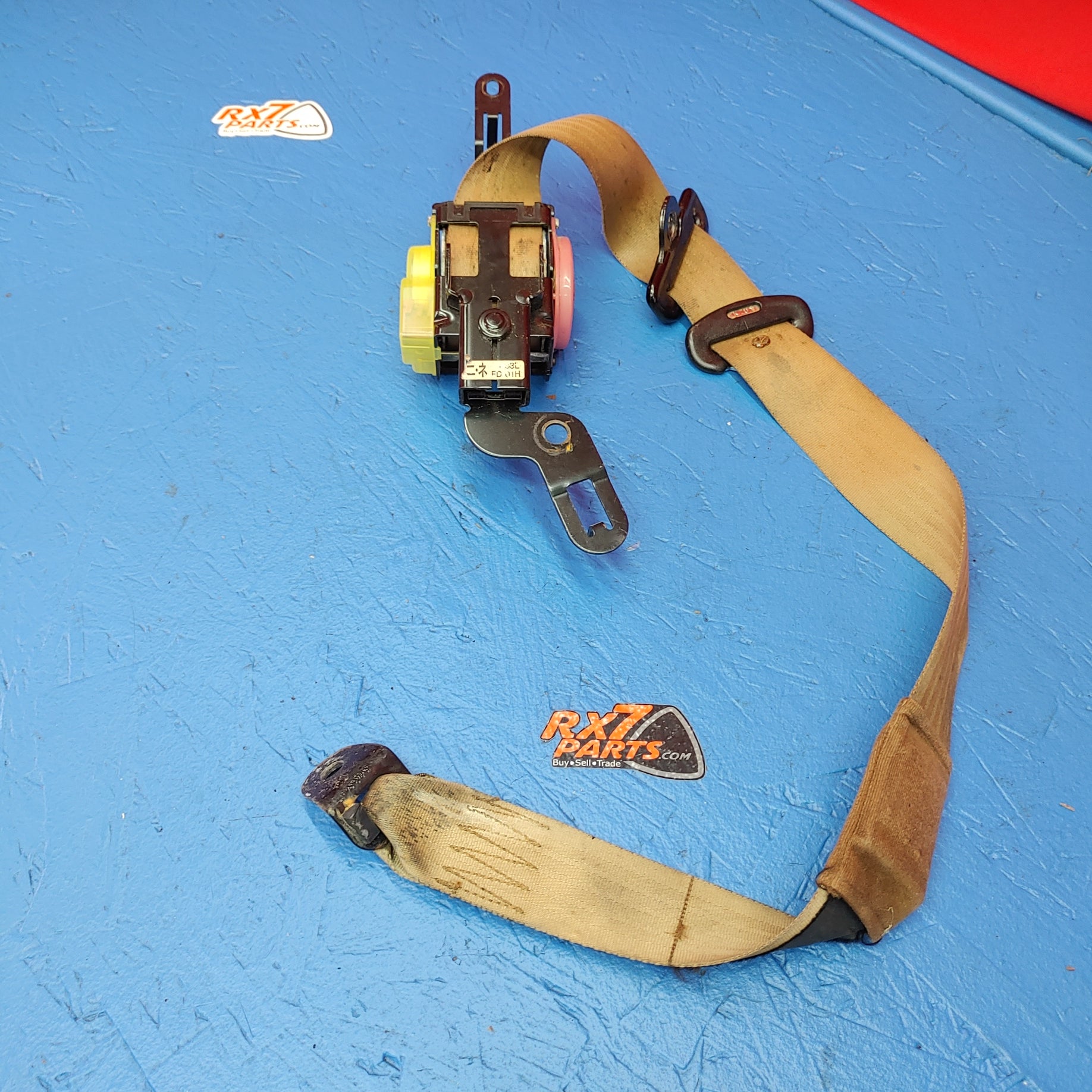 Oem Left Side Tan Seat Belt SH3B8/3 RX7 FD FD3S 93 - 95 Mazda - RX7Parts