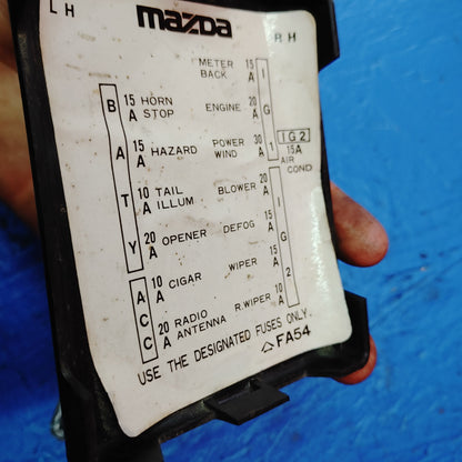 Fuse Box Cover Fa54 SH4B19/6 RX7 FD FD3S 93 - 02 Mazda