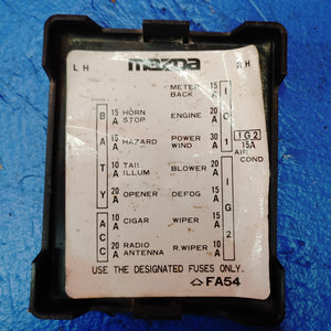 Fuse Box Cover Fa54 SH4B19/6 RX7 FD FD3S 93 - 02 Mazda