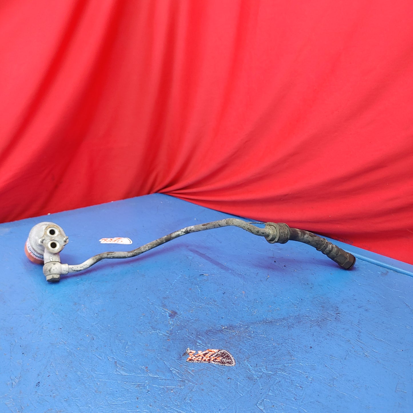 Main Oil Feed Line From Filter Housing to Cooler with Filter Adapter Sandwich Plate  RX7 FD FD3S 93 - 02 Mazda SH6B18/9