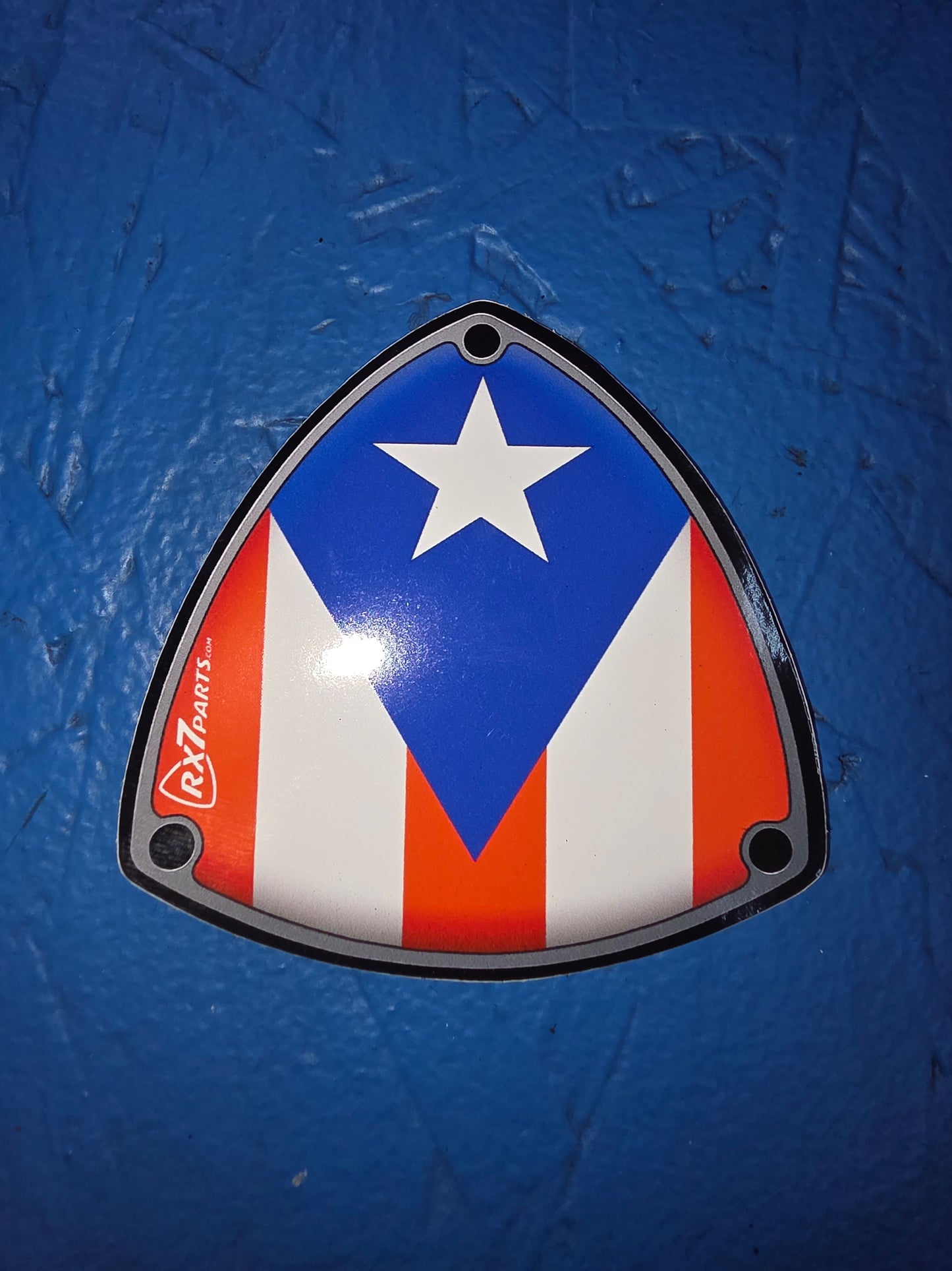 Rx7Parts.com 3" Puerto Rico Flag Rotor Sticker ( PR Rotor Sticker )