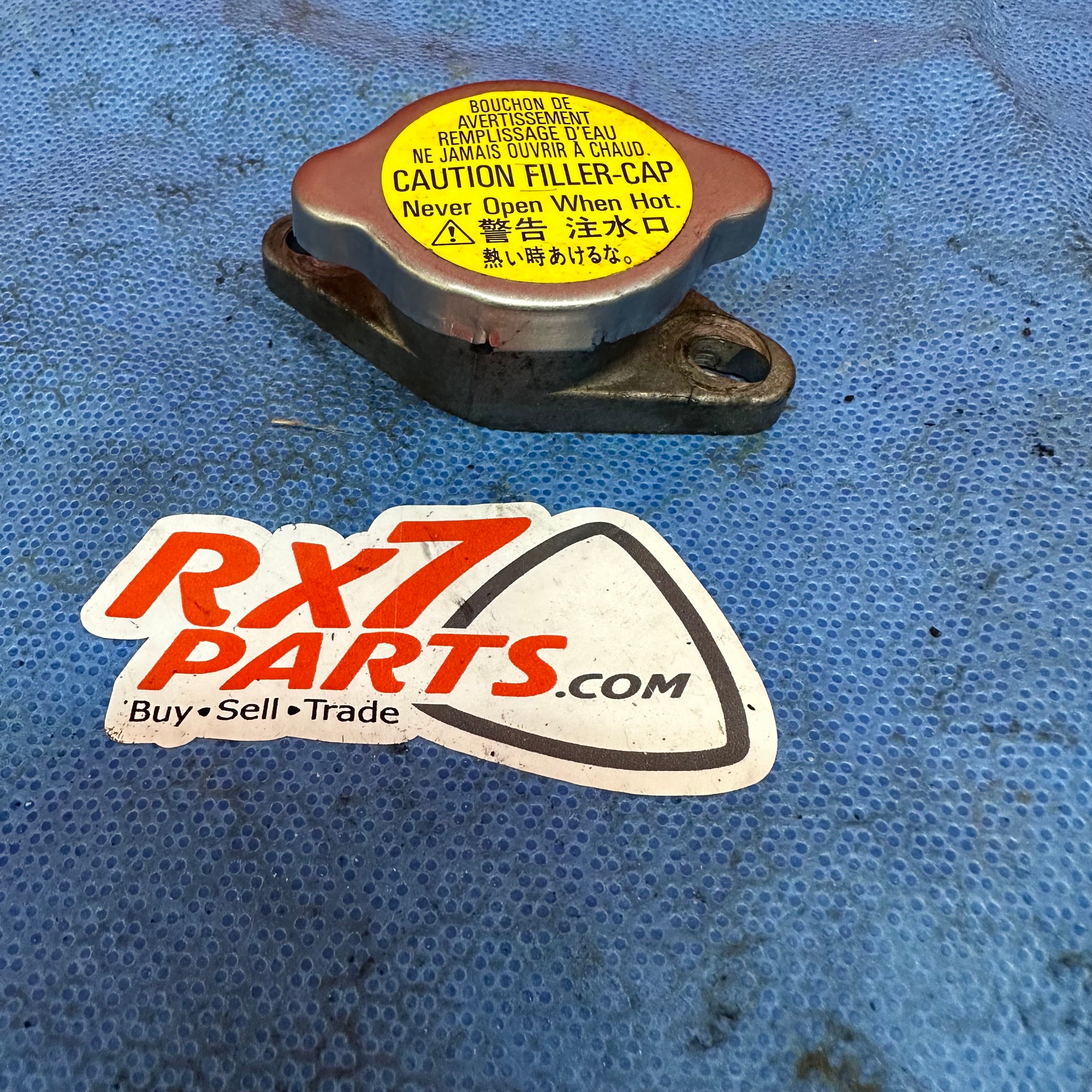 81 Rx7 Radiator Cap LHD, RHD OEM Metal Coolant Filler Neck with Cap Mazda Rx7 FD3S FD S6B1 ...