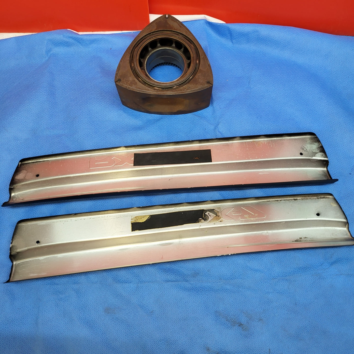 Metal Door Sill Sil Sills OEM Powder coated black Mazda Rx7 FD3S FD - RX7Parts