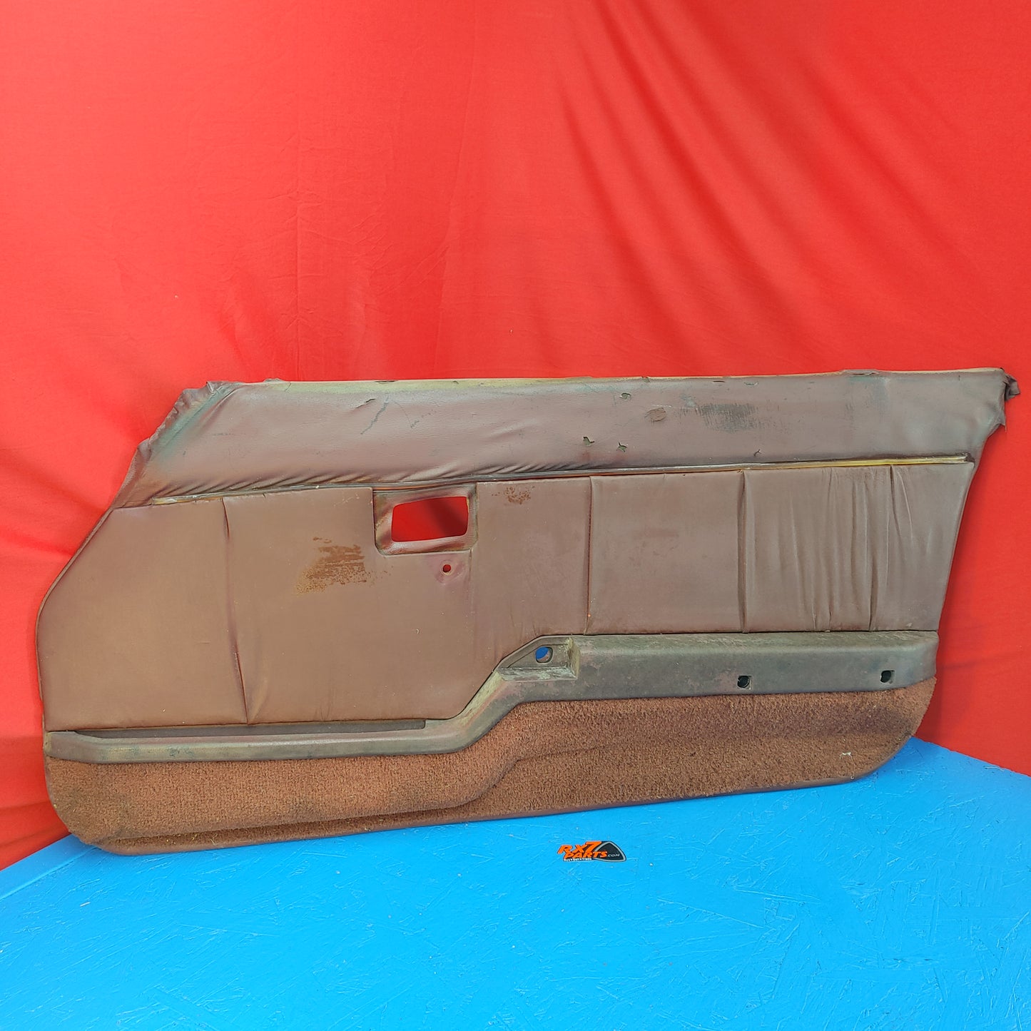 Brown Right Leather Power Window Door Card with Pocket  Mazda Rx7 FB3S FB PDC23