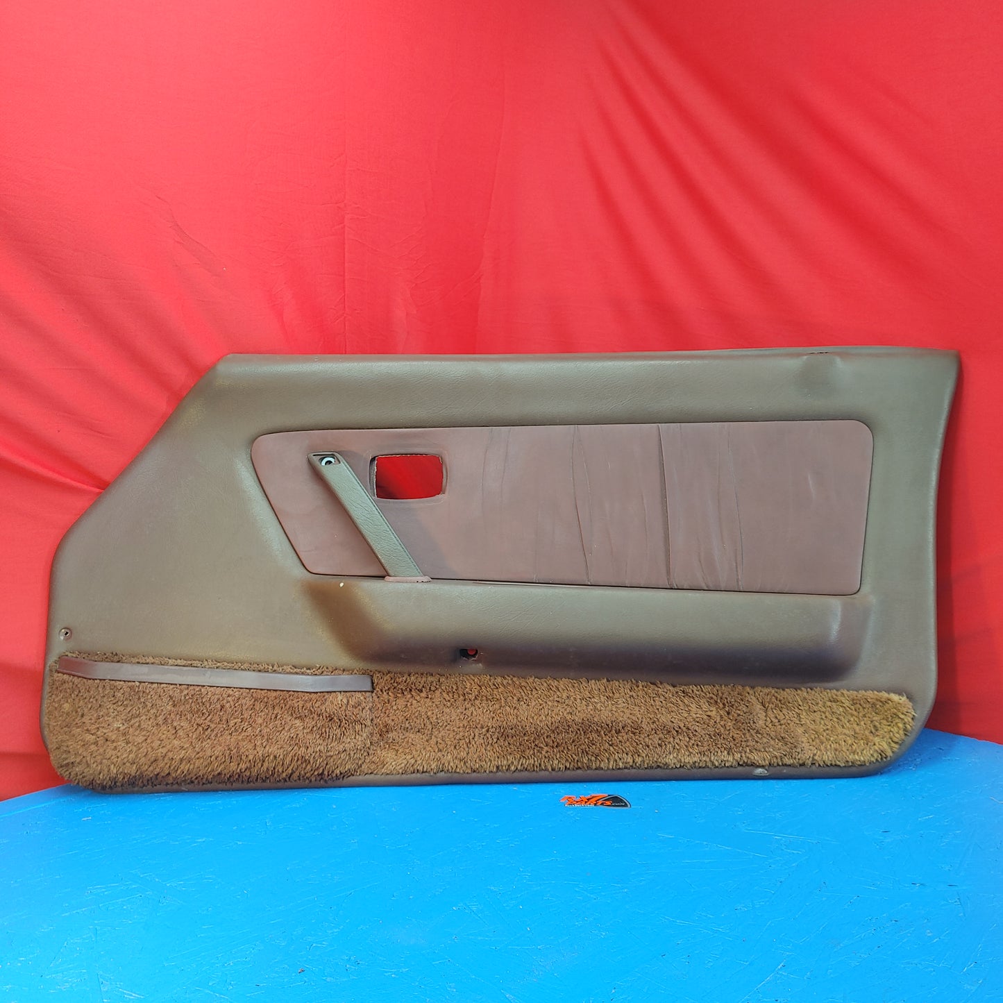Brown Right Leather Power Window Door Card with Pocket  Mazda Rx7 FB3S FB PDC22