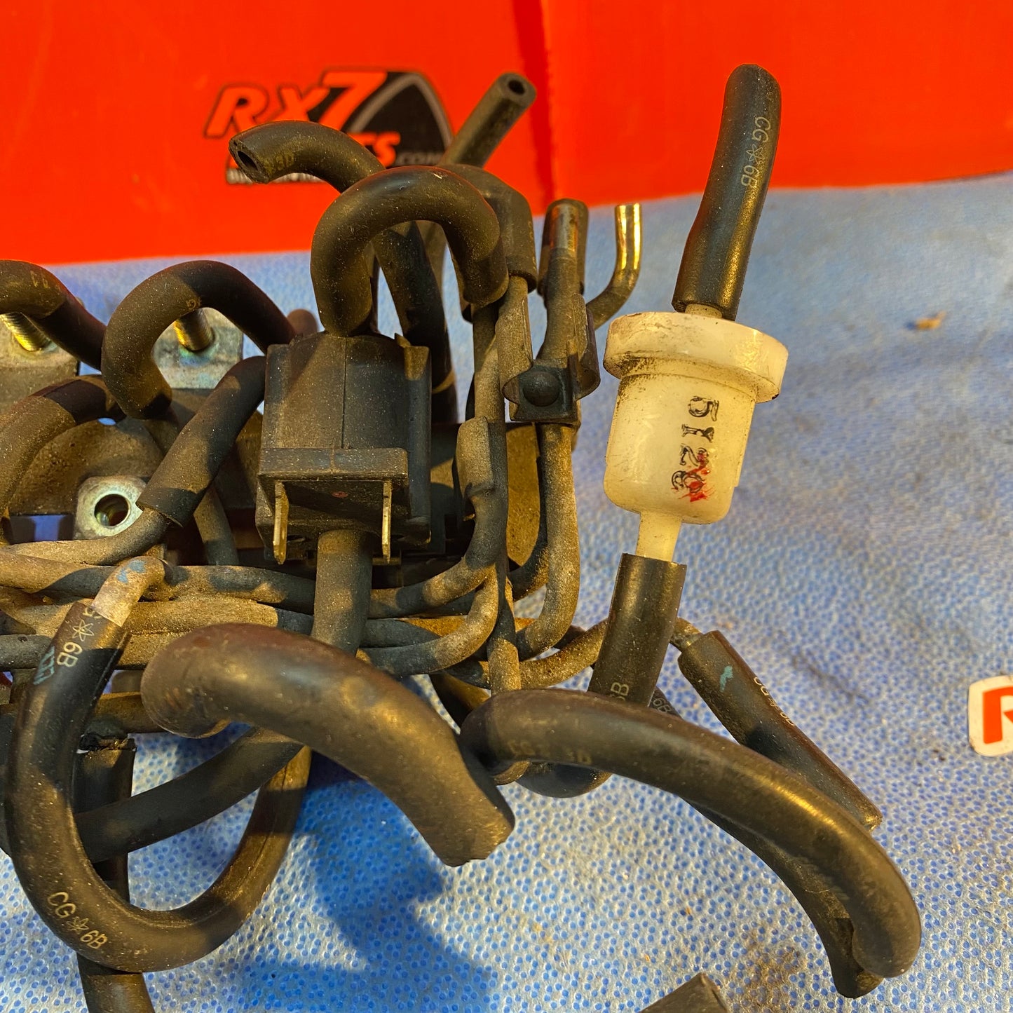 LHD, RHD Turbo Vacuum Solenoid Rack Rat’s Nest  Mazda Rx7 FD3S FD S6B2RAT