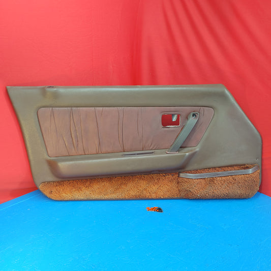 Brown Left Leather Power Window Door Card with Pocket  Mazda Rx7 FB3S FB PDC26
