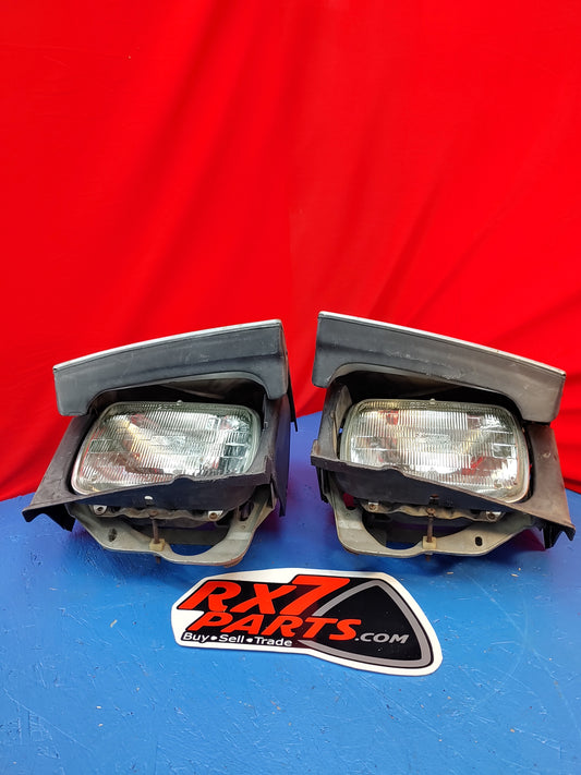 LHD FC Headlight Pair (Silver) FC Mazda Rx7 FC3S FC S8B7/1