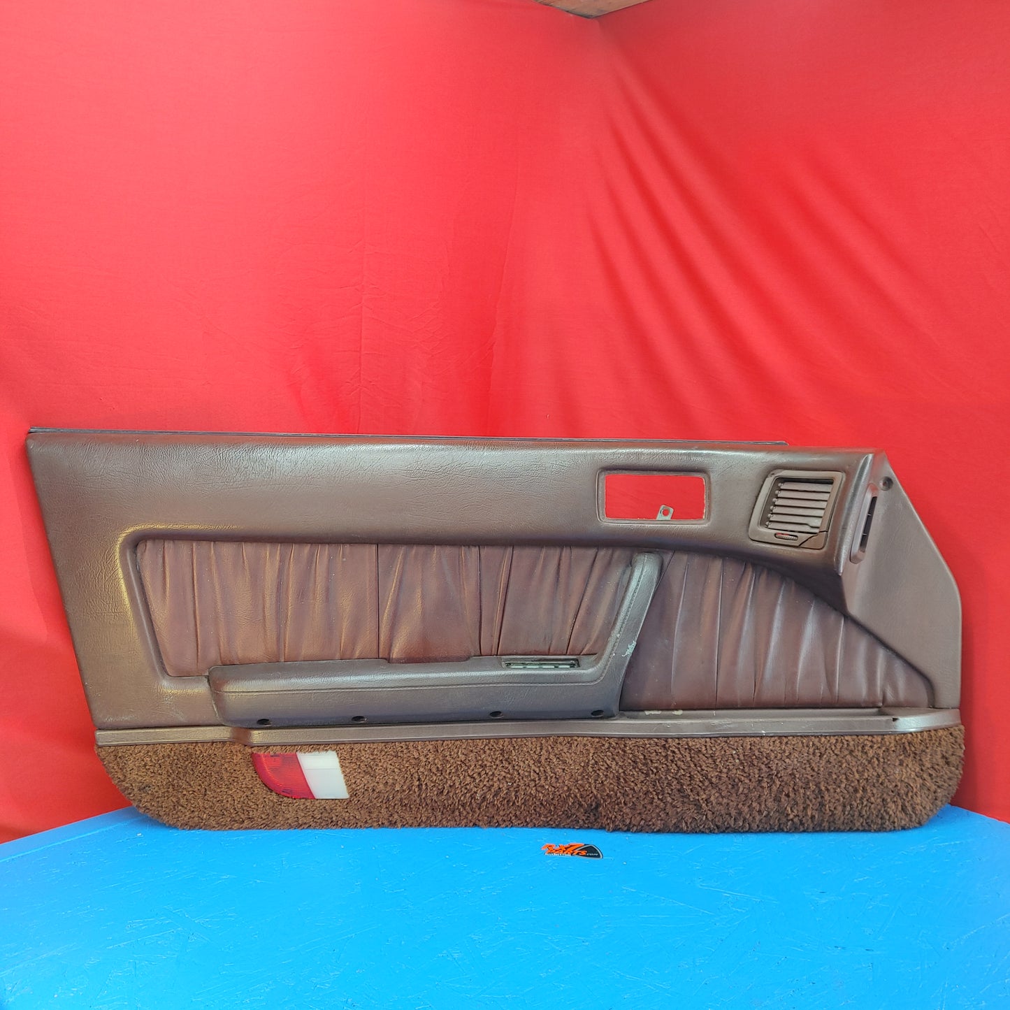 Burgundy Red Left Vinyl Leather Automatic Power Window Door Card with Pocket   Mazda Rx7 FC3S FC PDC15
