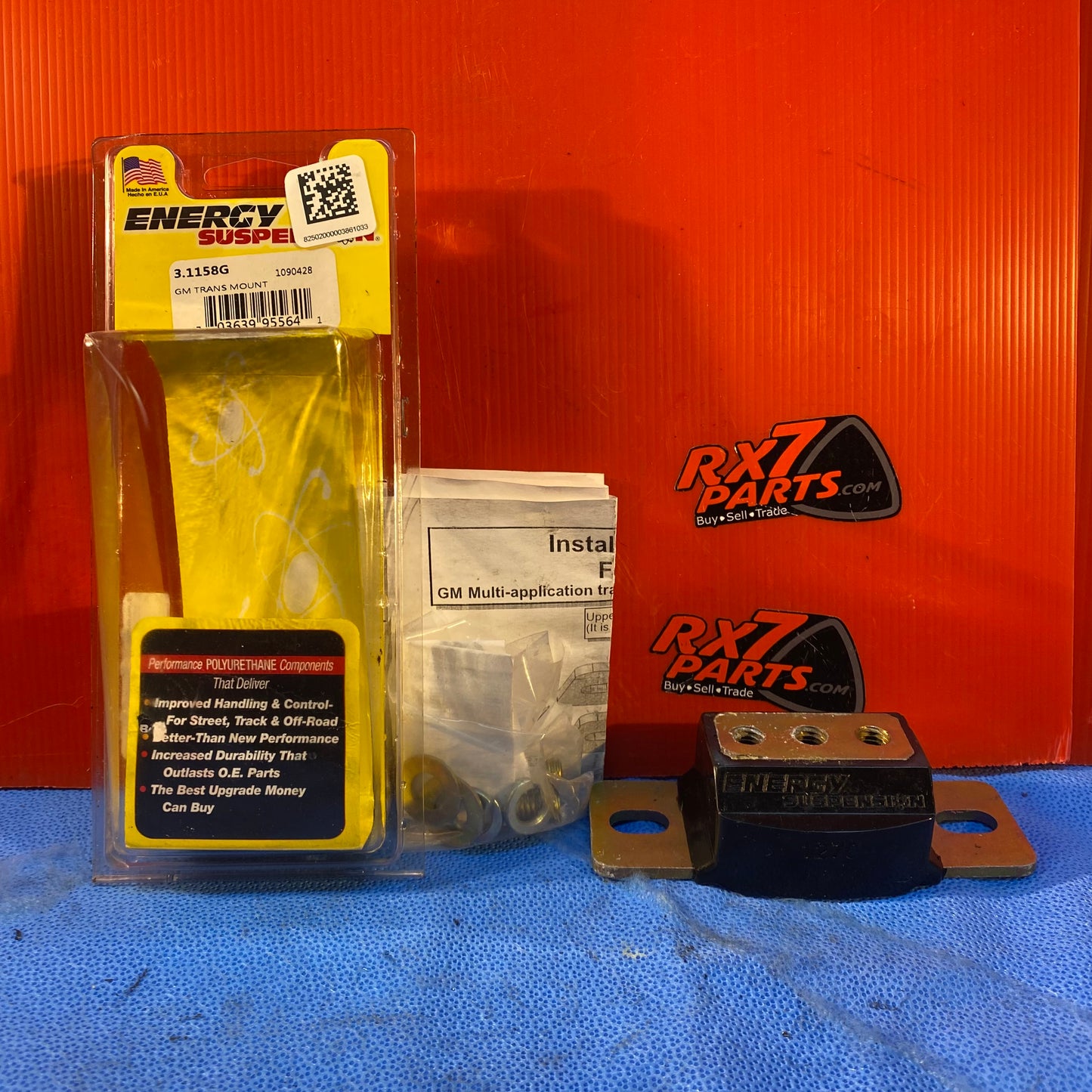 Energy Suspension GM Transmission Black Polyurethane Mount 3:1158G  S7B9/3