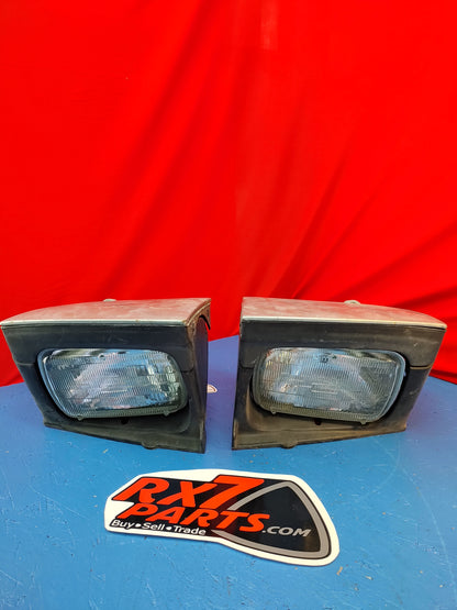 LHD FC Headlight Pair (Silver) FC Mazda Rx7 FC3S FC S8B7/1