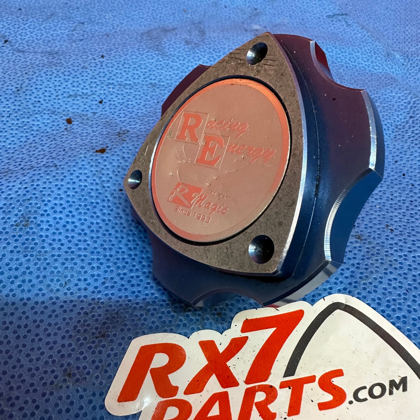 LHD, RHD R Magic Racing Energy Vintage Oil Cap Aluminum Blue   S5B171