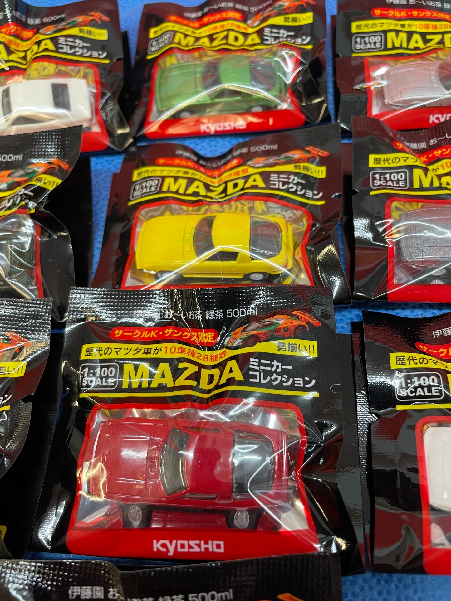 MAZDA Kyosho 1:100 Scale Diecast Model Car Complete set of 28 RX-8 RX-3 787B Mazda Rx7 FD3S FD - RX7Parts