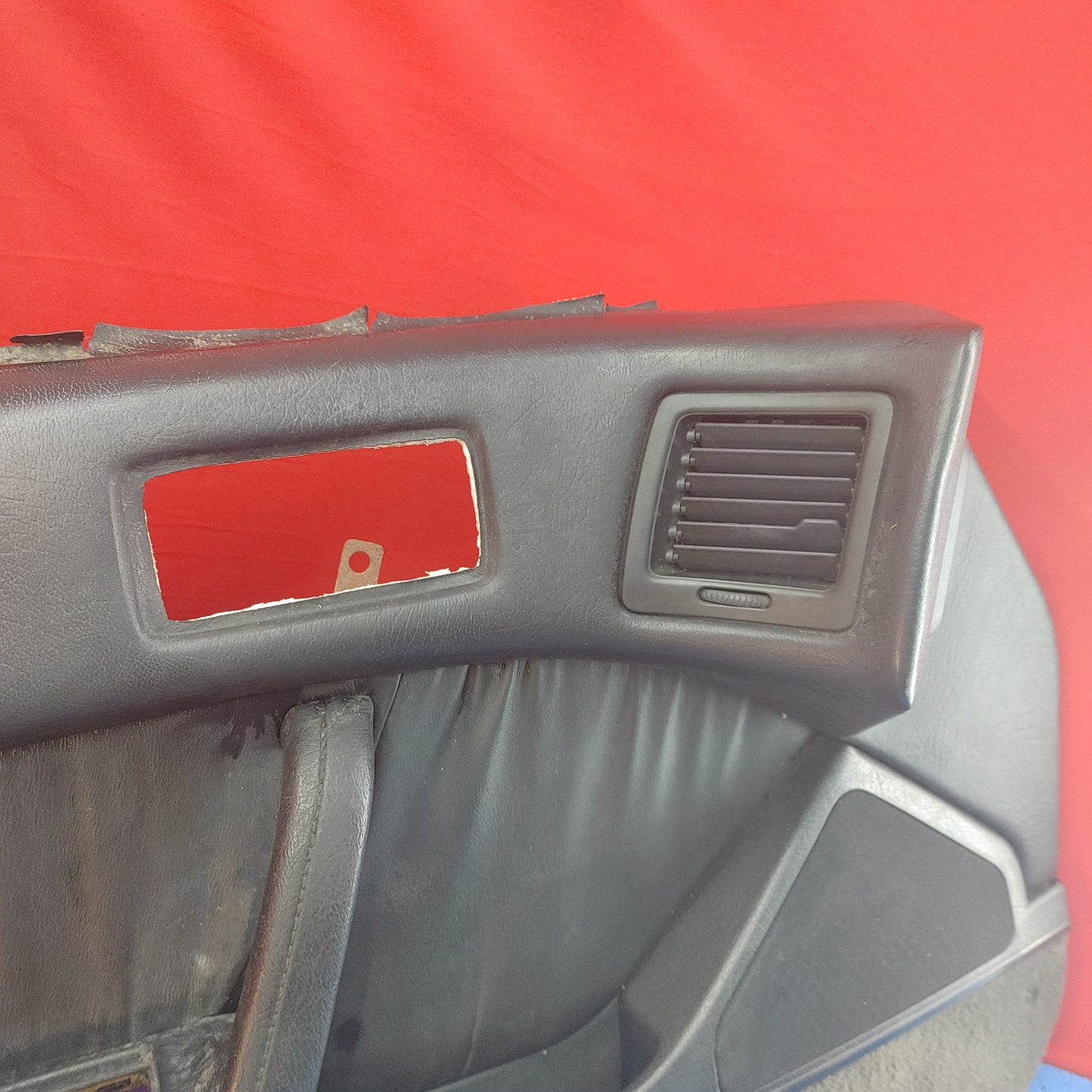 Black Left Vinyl Leather Automatic Power Window Door Card with Pocket and Speaker Grill   Mazda Rx7 FC3S FC PDC8
