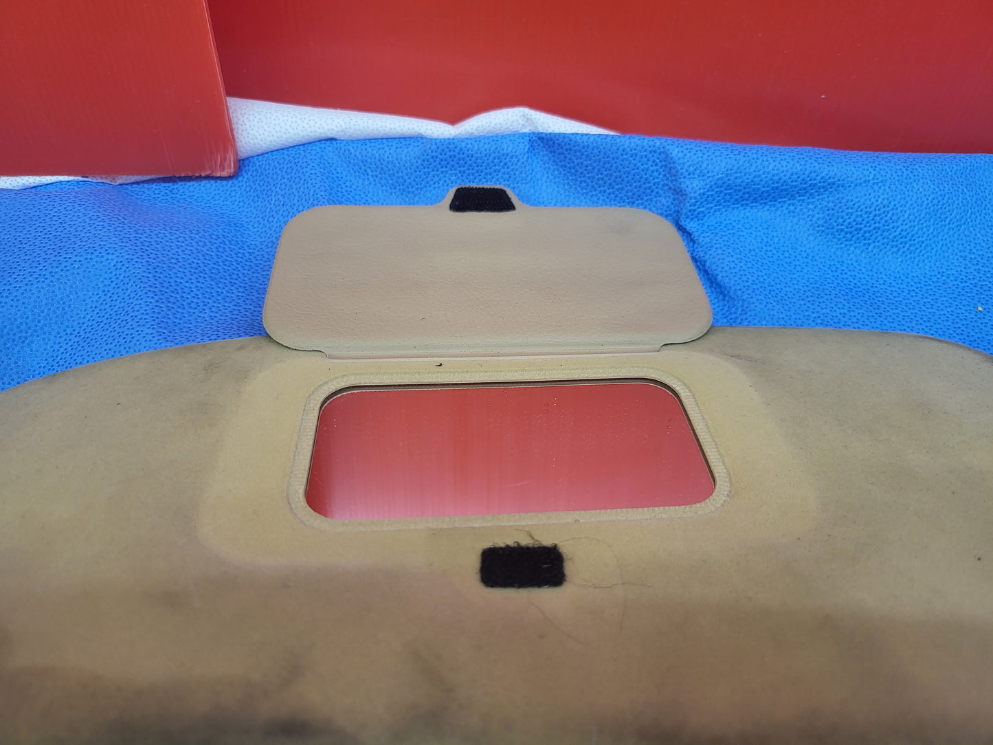 FD3S MAZDA RX7 TAN SUN VISOR PAIR LHD - DIRTY - RX7Parts